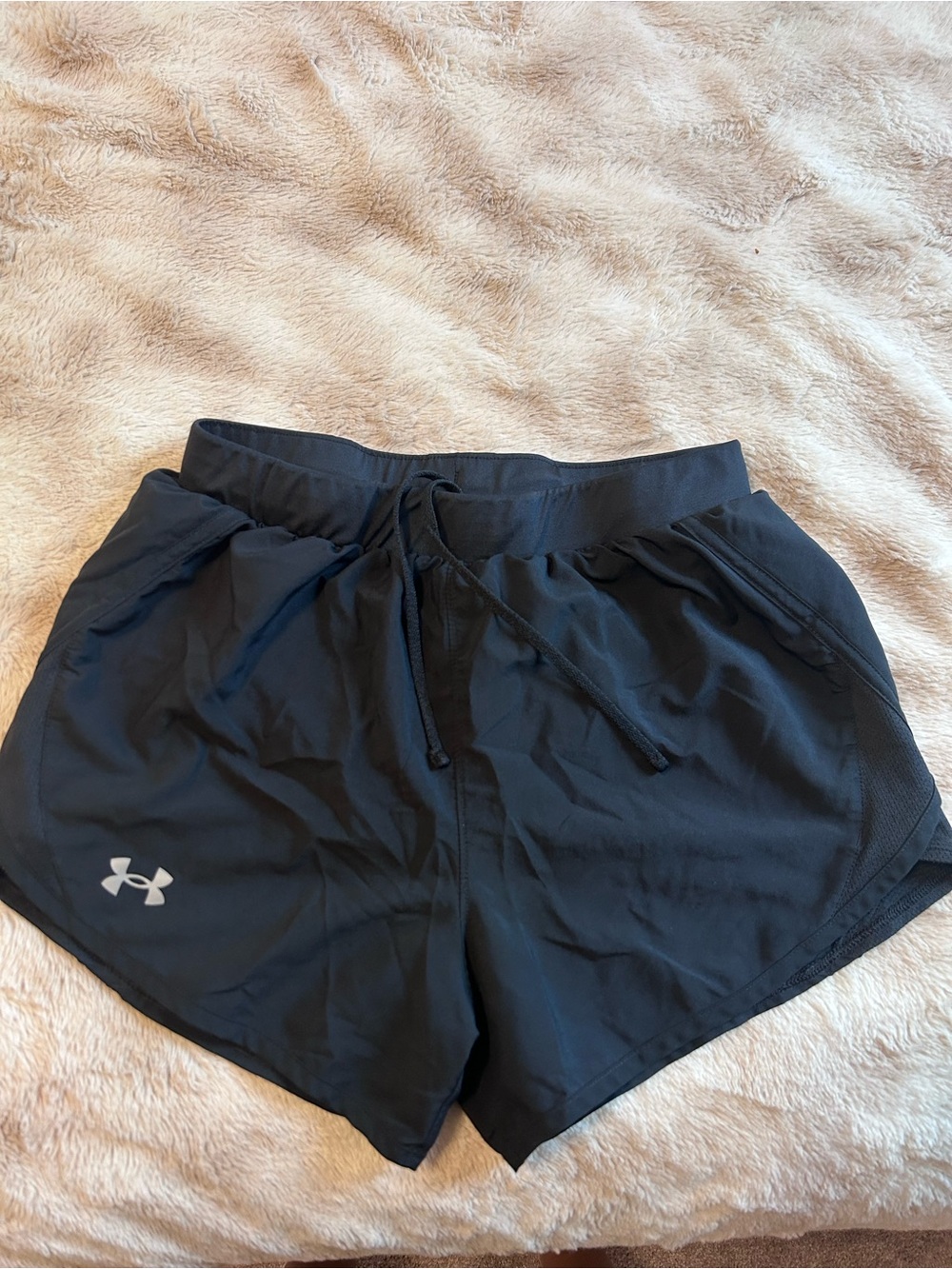 Under Armour Women's Black Run Shorts with Drawcord